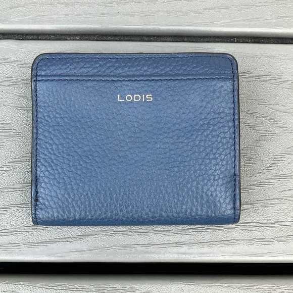 Lodis Women’s Leather Tři-fold Wallet Blue - Picture 2 of 10